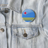 Glossy Round Aruba-vlag Ronde Button 5,7 Cm (In situ)