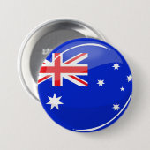 Glossy Round Australian Flag Ronde Button 7,6 Cm (Voorkant /achterkant)
