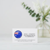 Glossy Round Australian Flag Visitekaartje (Staand voorkant)