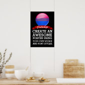 Glossy Round Bisexuality Flag Poster (Keuken)