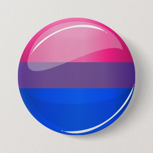 Glossy Round Bisexuality Flag Ronde Button 7,6 Cm (Voorkant)