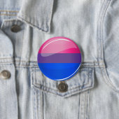 Glossy Round Bisexuality Flag Ronde Button 7,6 Cm (In situ)