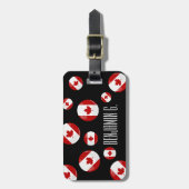Glossy Round Canadian Flag Bagagelabel (Voorkant verticaal)