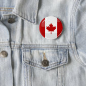 Glossy Round Canadian Flag Ronde Button 5,7 Cm (In situ)