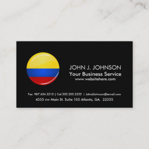 Glossy Round Columbia-vlag Visitekaartje