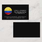 Glossy Round Columbia-vlag Visitekaartje (Voorkant / Achterkant)
