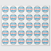 Glossy Round Flag in Chicago Cadeaupapier (Vlak)