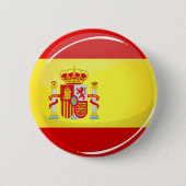 Glossy Round Flag in Spanje Ronde Button 5,7 Cm (Voorkant)