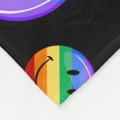 Glossy Round Gay Pride Flag Fleece Deken (Hoek)