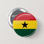 Glossy Round Ghanian Flag Ronde Button 5,7 Cm (Voorkant /achterkant)