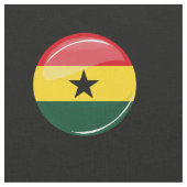 Glossy Round Ghanian Flag Stof (Close Up)