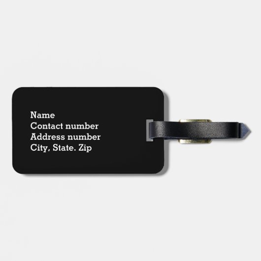 Glossy Round Haitian Flag Bagagelabel (Achterkant horizontaal)