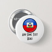 Glossy Round Haitian Flag Ronde Button 5,7 Cm (Voorkant /achterkant)