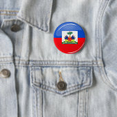 Glossy Round Haitian Flag Ronde Button 5,7 Cm (In situ)