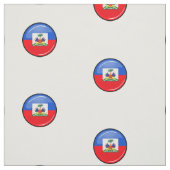 Glossy Round Haitian Flag Stof (Swatch)