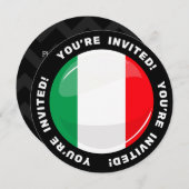 Glossy Round Italiaanse vlag Kaart (Voorkant / Achterkant)