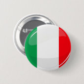 Glossy Round Italiaanse vlag Ronde Button 5,7 Cm (Voorkant /achterkant)