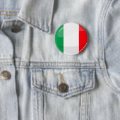 Glossy Round Italiaanse vlag Ronde Button 5,7 Cm (In situ)