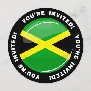 Glossy Round Jamaican Flag Kaart
