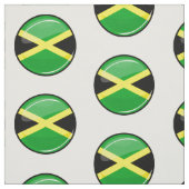 Glossy Round Jamaican Flag Stof (Swatch)