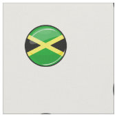 Glossy Round Jamaican Flag Stof (Close Up)