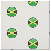 Glossy Round Jamaican Flag Stof (Swatch)