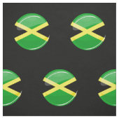 Glossy Round Jamaican Flag Stof (Swatch)