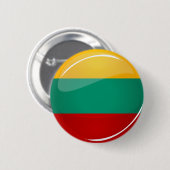 Glossy Round Litouwse vlag Ronde Button 5,7 Cm (Voorkant /achterkant)
