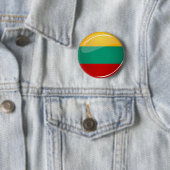Glossy Round Litouwse vlag Ronde Button 5,7 Cm (In situ)