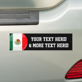 Glossy Round Mexicaanse vlag Bumpersticker (Op auto)