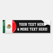 Glossy Round Mexicaanse vlag Bumpersticker (Voorkant)