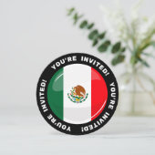 Glossy Round Mexicaanse vlag Kaart (Staand voorkant)