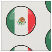 Glossy Round Mexicaanse vlag Stof (Close Up)