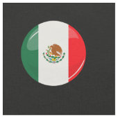 Glossy Round Mexicaanse vlag Stof (Close Up)