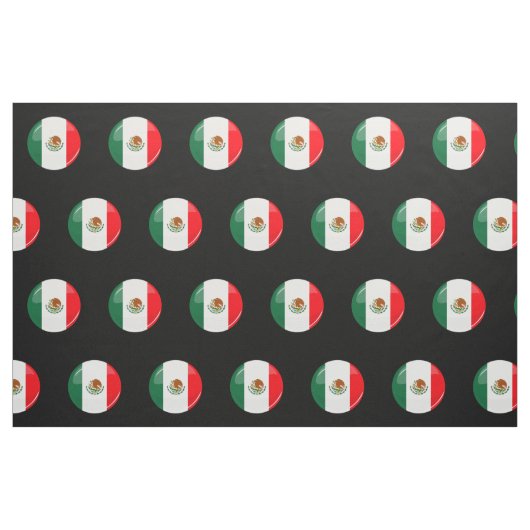 Glossy Round Mexicaanse vlag Stof (Fat Quarter)