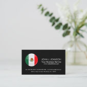 Glossy Round Mexicaanse vlag Visitekaartje (Staand voorkant)
