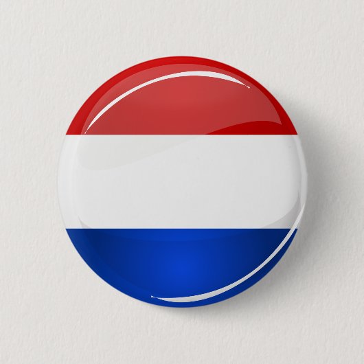 Glossy Round Netherlands vlag Ronde Button 5,7 Cm (Voorkant)