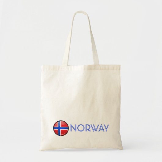 Glossy Round Norway vlag Tote Bag (Voorkant)