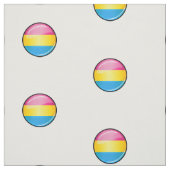 Glossy Round Pansexual Pride Flag Stof (Swatch)