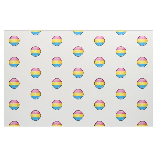 Glossy Round Pansexual Pride Flag Stof (Fat Quarter)