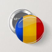 Glossy Round Roemeense vlag Ronde Button 5,7 Cm (Voorkant /achterkant)