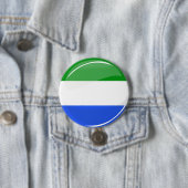 Glossy Round Sierra Leone vlag Ronde Button 7,6 Cm (In situ)