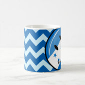 Glossy Round Smiling Honduran Flag Koffiemok (Center)