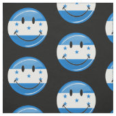 Glossy Round Smiling Honduran Flag Stof (Swatch)