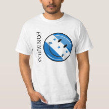 Glossy Round Smiling Honduran Flag