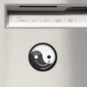 Glossy Round Smiling Yin Yang Symbol Magneet (Insitu (Vaatwasser))