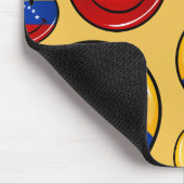 Glossy Round Smilling Venezolaanse vlag Muismat (Hoek)