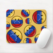 Glossy Round Smilling Venezolaanse vlag Muismat (Met muis)