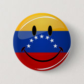 Glossy Round Smilling Venezolaanse vlag Ronde Button 5,7 Cm (Voorkant)