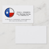 Glossy Round Texas Flag Visitekaartje (Voorkant / Achterkant)